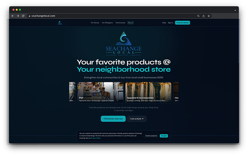 seachangelocal.com screenshot